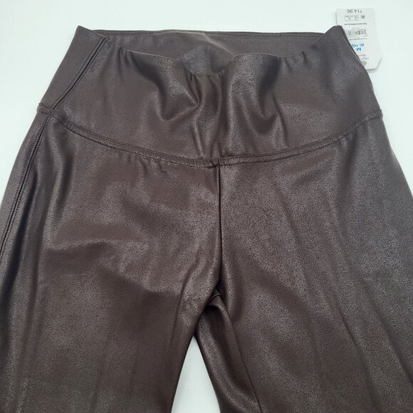 Time and Tru Pants - Time and Tru Women's Faux Leather Leggings Brown High Rise Skinny